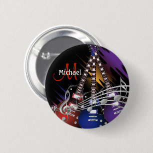 Rock-Gitarrenmusik-Button Button