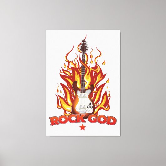Rock God Leinwanddruck (Vorderseite)