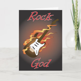Rock-Gott-Geburtskarte Karte