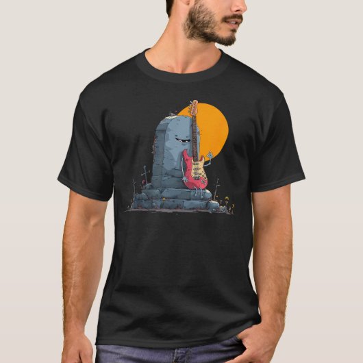 Rock Gravestone With Electric T-Shirt (Vorderseite)