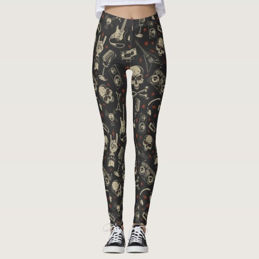 Rock/Grunge/Punk/Metallmusik Leggings (Vorderseite)