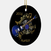 Rock Guitar - Blue Keramik Ornament (Rechts)