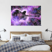 Rock Guitar Canvas Lila Mauerwerk Leinwanddruck (Insitu (Schlafzimmer))