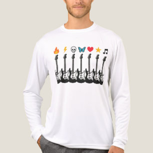Rock Guitar Emoji Art - Music Lover Design Tri-Blend Shirt