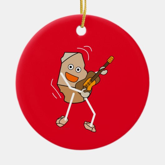 Rock Guitar Keramik Ornament (Vorne)