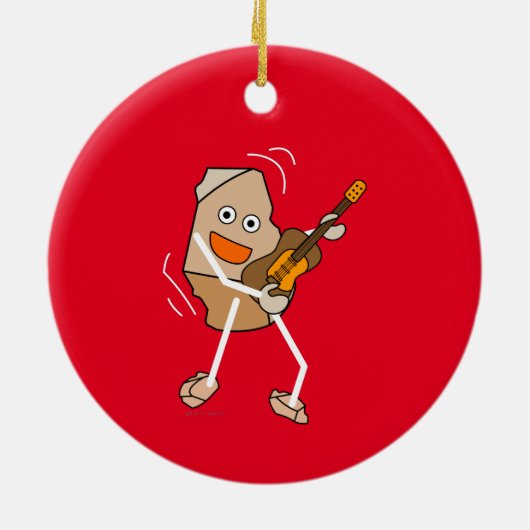 Rock Guitar Keramik Ornament (Hinten)