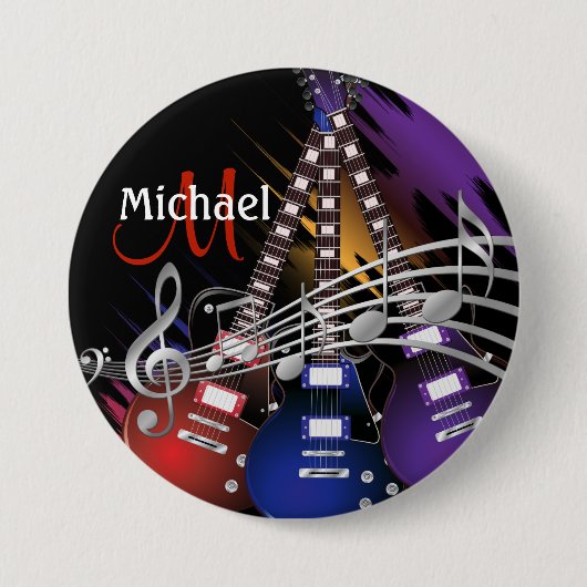Rock Guitar Music Button (Vorderseite)