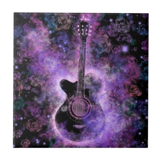 Rock Guitar Music Ceramic Tile Painting Fliese (Vorderseite)