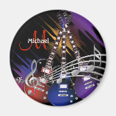 Rock Guitar Music Design Magnet (Vorne)