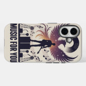 Rock Guitar Phoenix Rising iPhone Case (Rückseite (Horizontal))