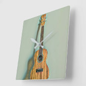 Rock guitar player quadratische wanduhr (Winkel)