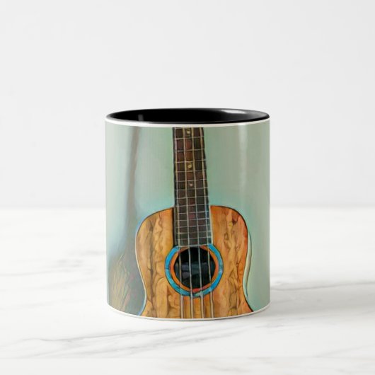 Rock guitar player zweifarbige tasse (Mittel)