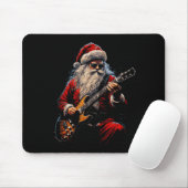 Rock Guitar Santa Claus Playing Guitar - Funny Chr Mousepad (Mit Mouse)