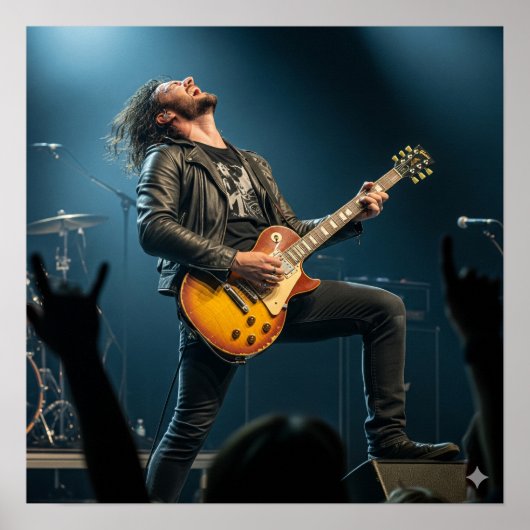 Rock Guitar Solo Poster (Vorne)