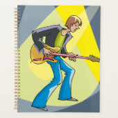 Rock Guitarist 70s Style Musician Planer (Vorderseite)