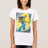 Rock Guitarist 70s Style Musician T-Shirt (Vorderseite)