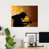 Rock Guitarist Rocker Musician Poster (Heimbüro)