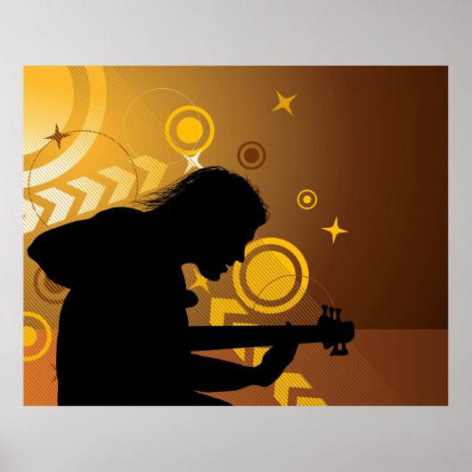 Rock Guitarist Rocker Musician Poster (Vorne)
