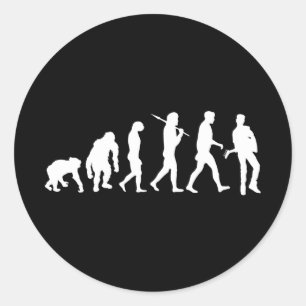 Rock Guitarist Rockstar Rock Band Music Runder Aufkleber