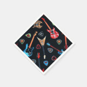 Rock Guitars Musterpapier Napkins Serviette (Ecke)