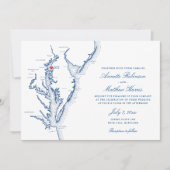 Rock Hall MD All-in-One QR Code UAWG Wedding Einladung (Vorderseite)