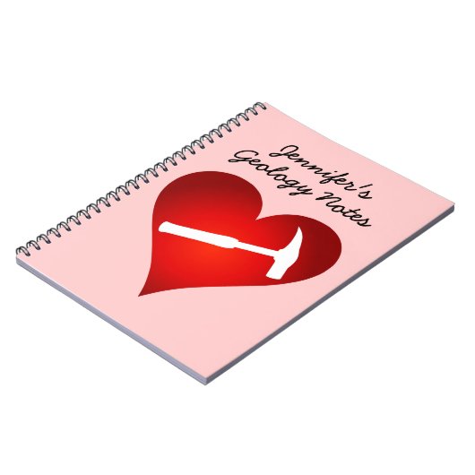 Rock Hammer Heart Notizblock (Linke Seite)