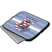 Rock-Hammer-Logo des Geologen mit amerikanischer F Laptopschutzhülle (Vorne Knopf)