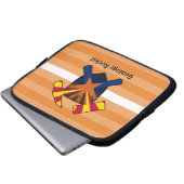 Rock-Hammer-Logo des Geologen mit Arizona-Flagge Laptopschutzhülle (Vorne Knopf)