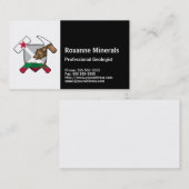 Rock-Hammer-Logo des Geologen mit kalifornischer F Visitenkarte (Vorne/Hinten)