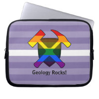 Rock-Hammer-Logo des Geologen mit LGBT-Pride-Flag