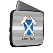 Rock-Hammer-Logo des Geologen mit schottischer Fla Laptopschutzhülle (Vorne Rechts)