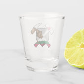 Rock Hammer-Logo des kalifornischen Geologen Schnapsglas (Rückseite)