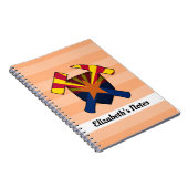 Rock Hammer und Arizona-Logo des Geologen Notizblock (Rechte Seite)