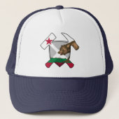 Rock Hammer und California Flag-Logo des Geologen Truckerkappe (Vorderseite)