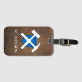 Rock Hammer und das Logo der schottischen Flagge d Gepäckanhänger (Vorderseite (Horizontal))