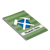 Rock Hammer und das Logo der schottischen Flagge d Notizblock (Rechte Seite)