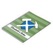 Rock Hammer und das Logo der schottischen Flagge d Notizblock (Linke Seite)