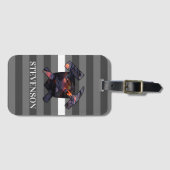 Rock Hammer und Lava Flow-Logo des Vulkanologen Gepäckanhänger (Vorderseite (Horizontal))