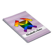Rock Hammer und LGBT-Regenbogen-Logo des Geologen Notizblock (Rechte Seite)