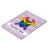 Rock Hammer und LGBT-Regenbogen-Logo des Geologen Notizblock (Linke Seite)