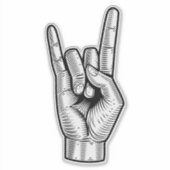 Rock Hand Aufkleber (Vorderseite)