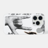 Rock Hand Blitz im Vintage-Stil iPhone Hülle (Rückseite (Horizontal))