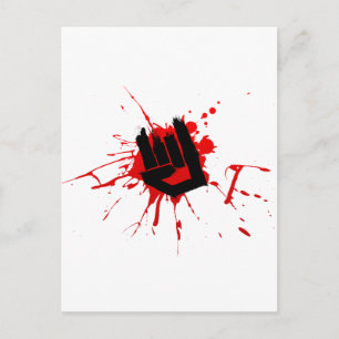 Rock Hand - Emo Rock Music Band Alternative Metal Postkarte