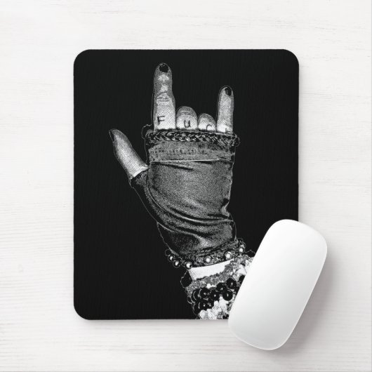 Rock Hand Mouse Pad Mousepad (Mit Mouse)