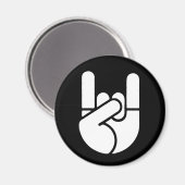 Rock Hand Stencil Magnet (Vorderseite/Rückseite)