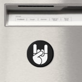 Rock Hand Stencil Magnet (In Situ (Geschirrspüler))