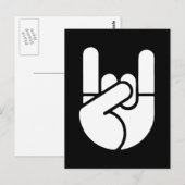 Rock Hand Stencil Postkarte (Vorne/Hinten)