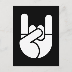 Rock Hand Stencil Postkarte