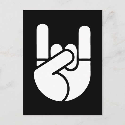 Rock Hand Stencil Postkarte (Vorderseite)