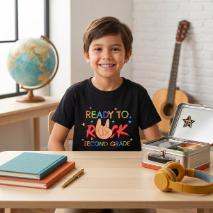 Rock Hand Zeichen 2. Klasse Fette Grafik Zurück zu T-Shirt
